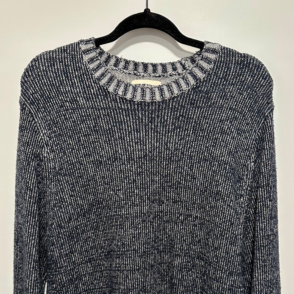 Taylor Stitch: The Headland Sweater in Marled Navy (M, size 40)